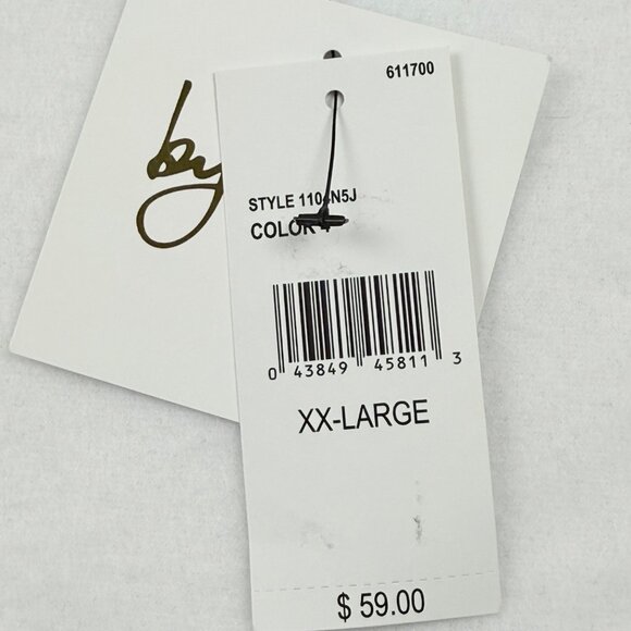 By & By Women's Pullover Striped Knit Grey/Pink Turtleneck Long Sweater XXL NWT - Picture 7 of 11